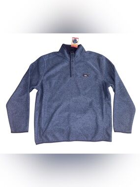 NWT Eddie Bauer Men’s Quarter Snap Fleece Pullover Blue Heather Size XL